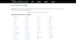 Desktop Screenshot of billofsale.net